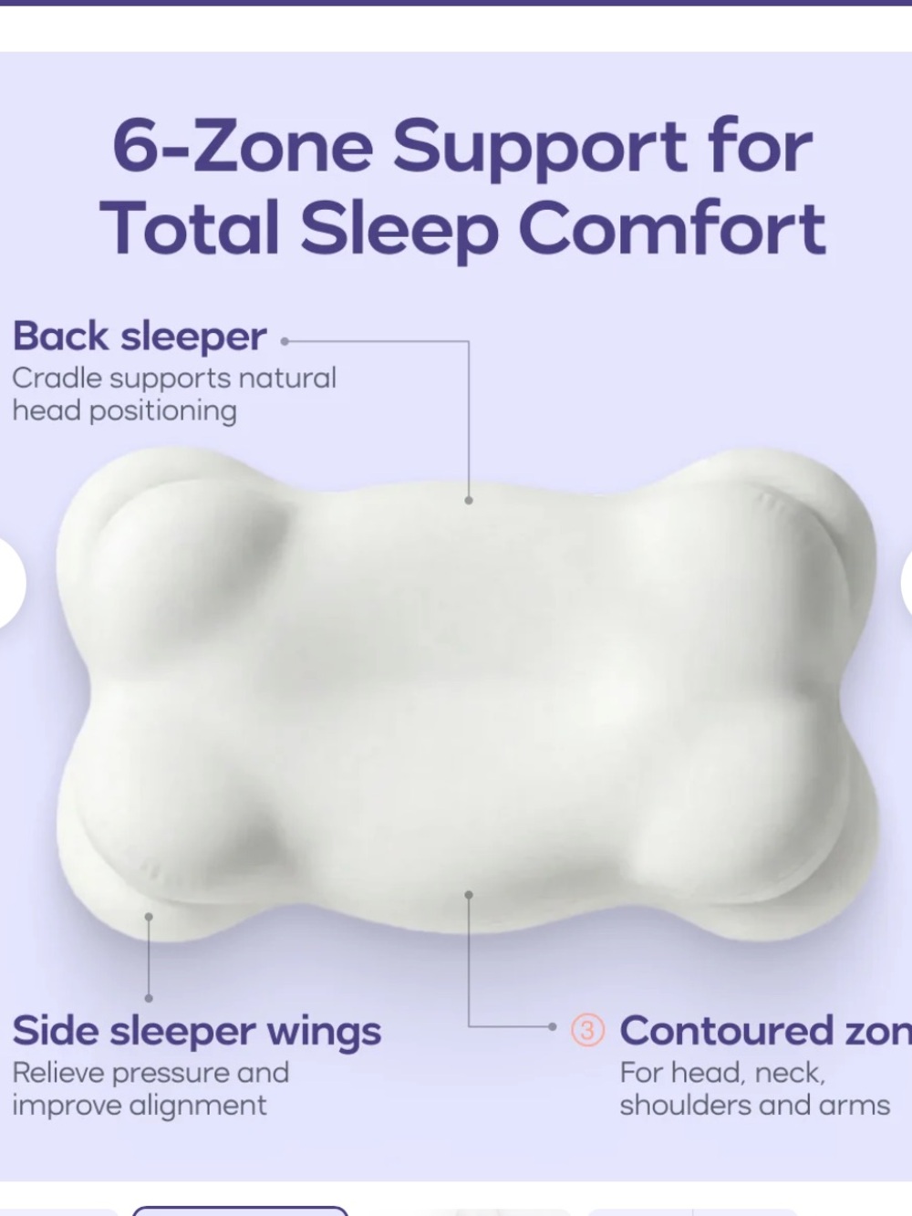 Mellow Cloud Align White Pillow with Carry Case - Protective Storage with Handle - Picture 5 of 5